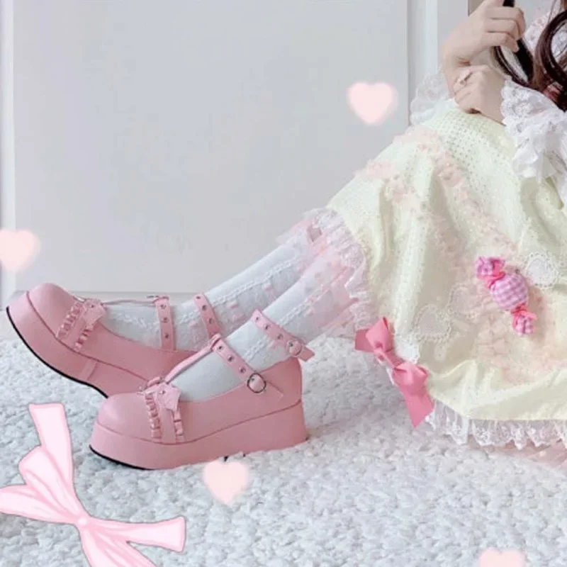 Women Shoes Japanese Brand - Nowe markowe dziewczęce buty na koturnie