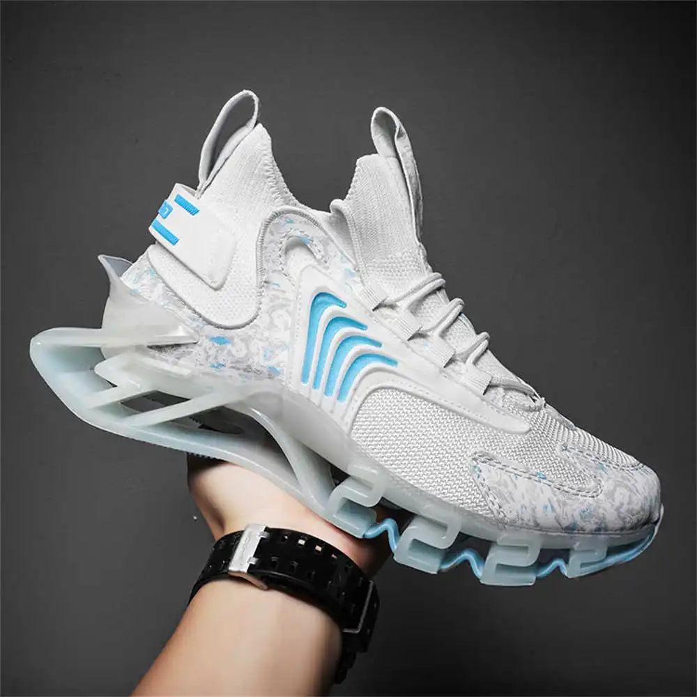 Women Shoes For Big Feet - Niebieskie długie różowe buty wsuwane jasnozielone