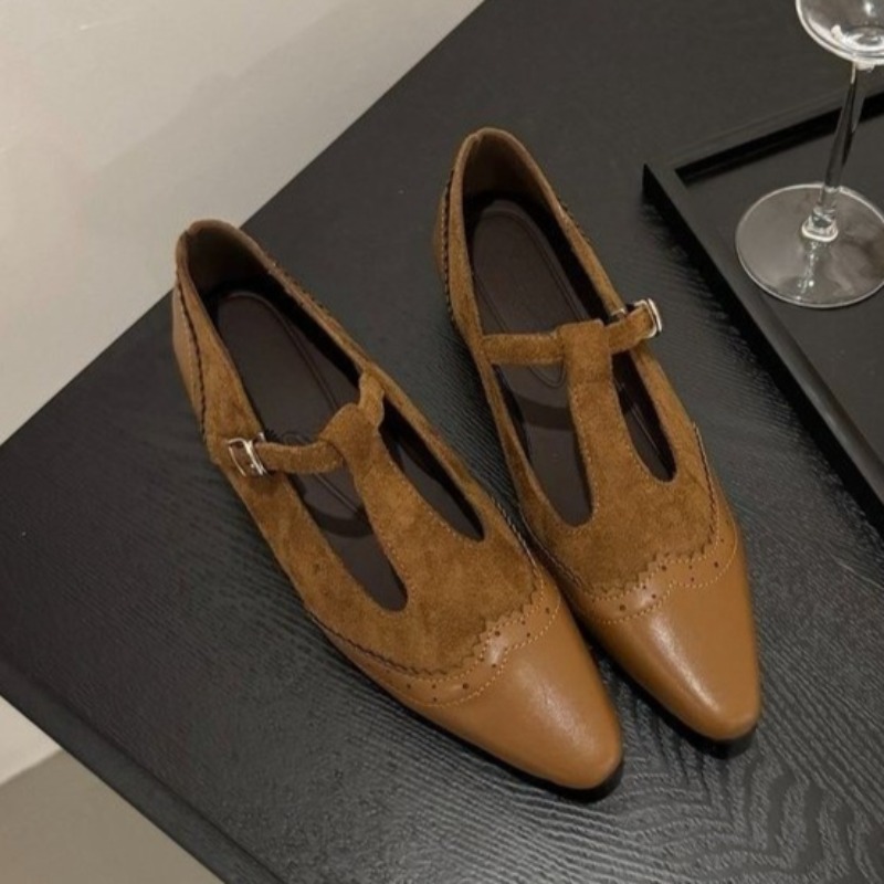Women'S Shoes Non Slip - Półbuty na niskim obcasie z paskiem