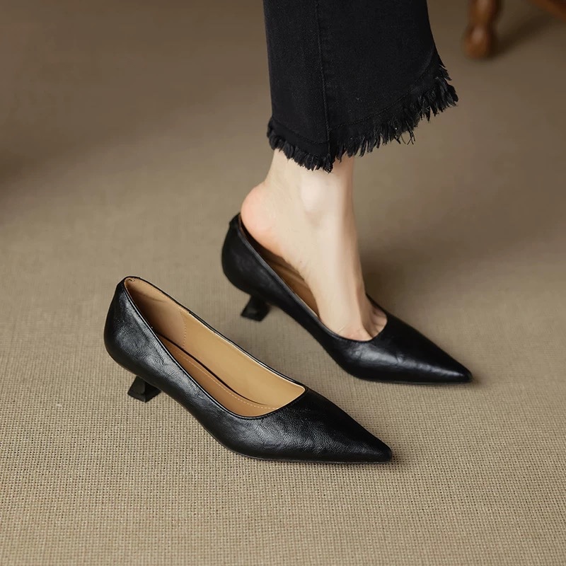 Women'S Shoes Non Slip - Proste szpilki, jesienne, modne, zamszowe, wsuwane,