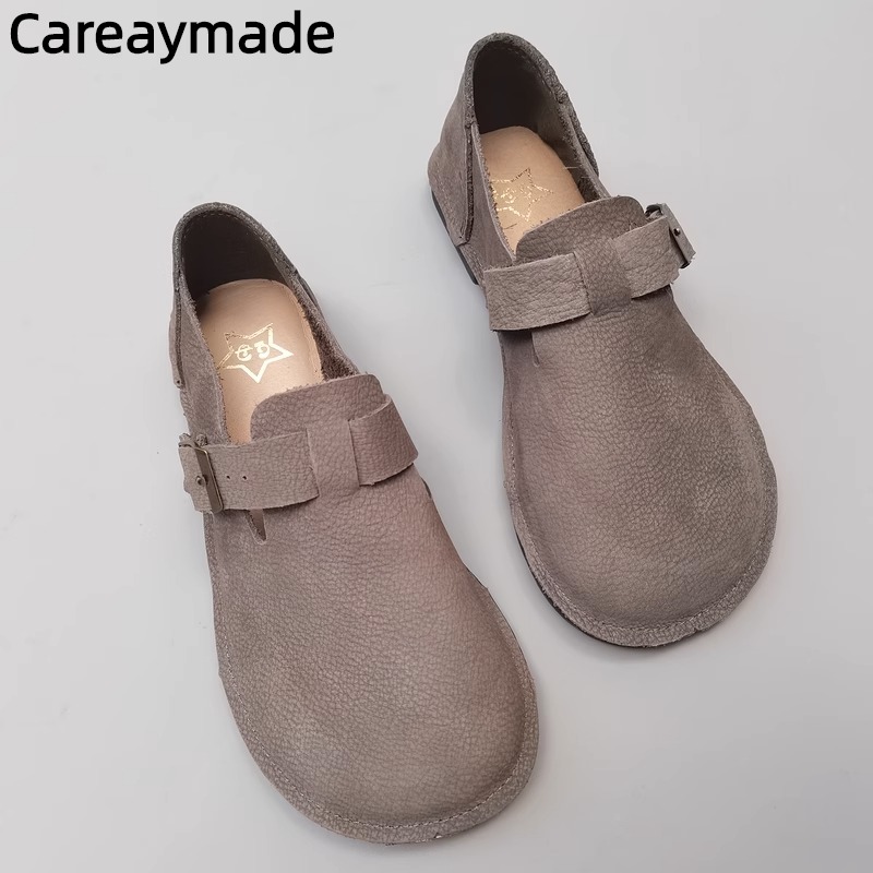 Women Shoes For Big Feet - Careaymed-prawdziwa skóra czysta skóra bydlęca damskie