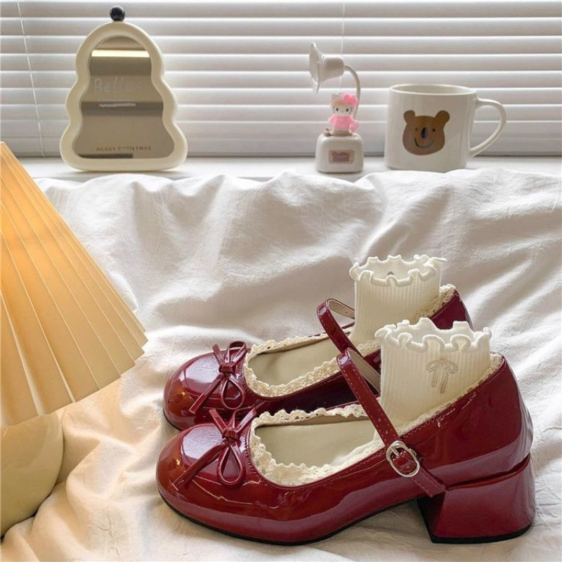 Women'S Shoes Burgundy - Wiosenne nowości 2026: Eleganckie damskie baleriny