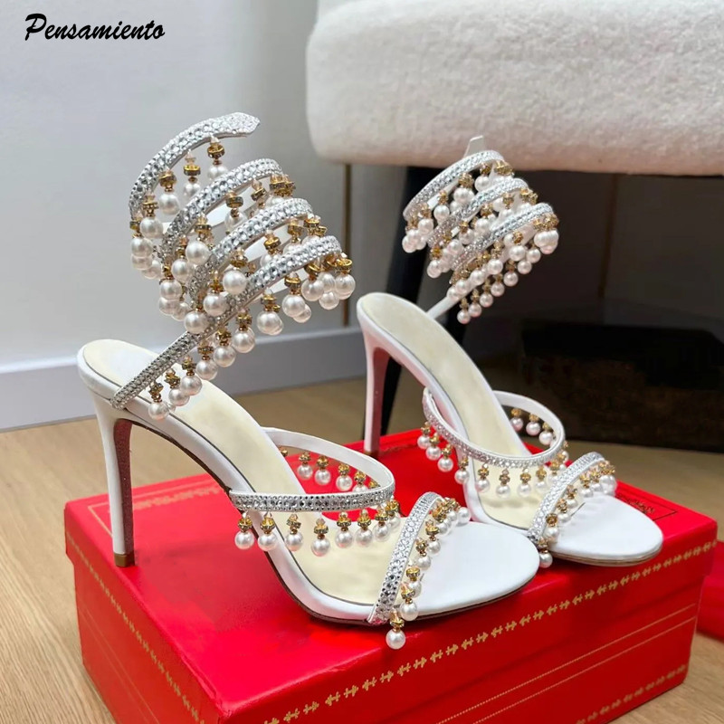 Gladiator Sandal Women - Luksusowe sandały gladiatorki damskie z dżetami,