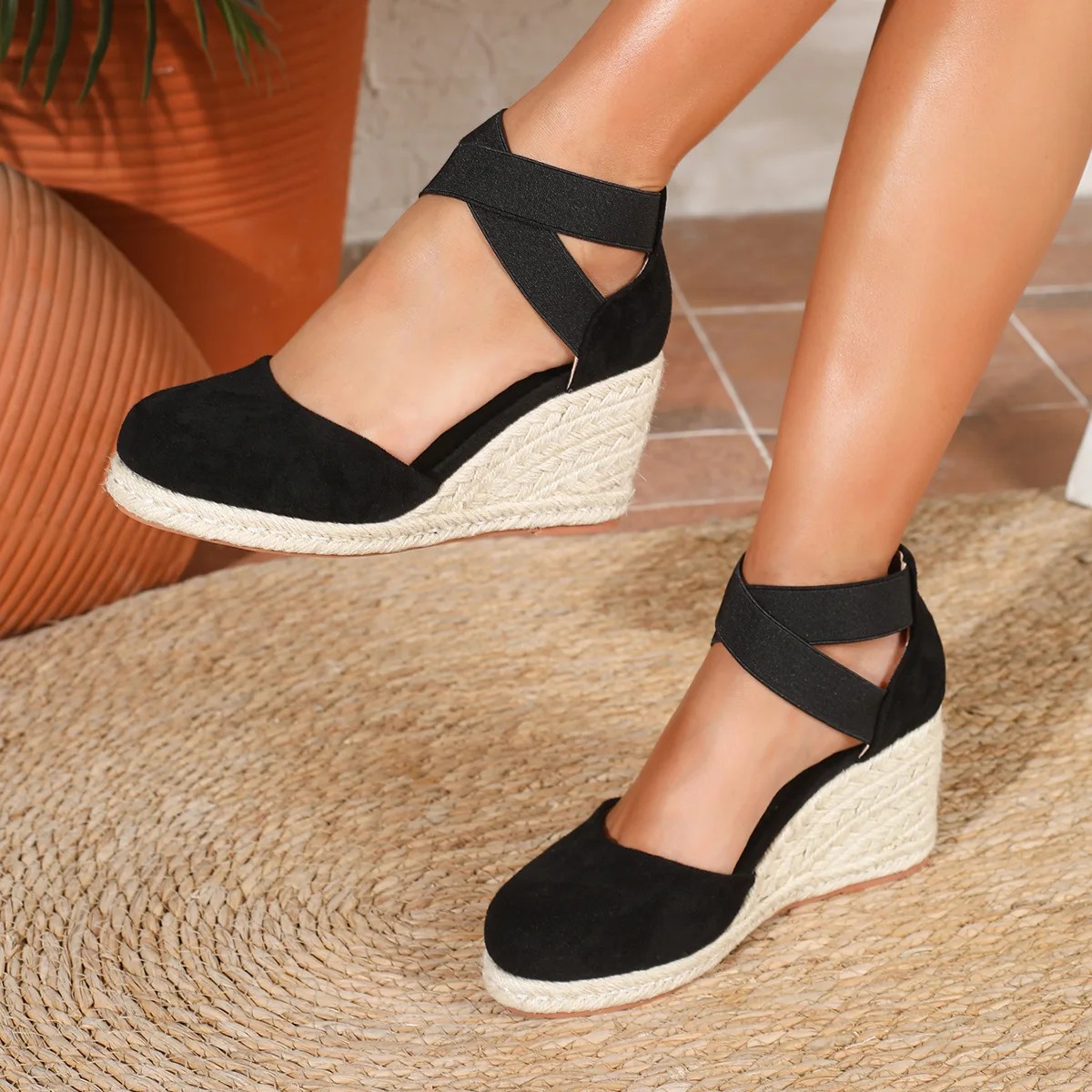 Damskie espadryle na koturnie  – Espadrille Wedge Shoes recenzja i cena