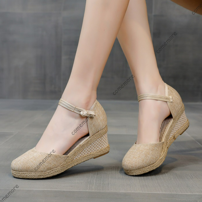 Sandały Comemore na wysokim ob – Espadrille Wedge Shoes recenzja i cena