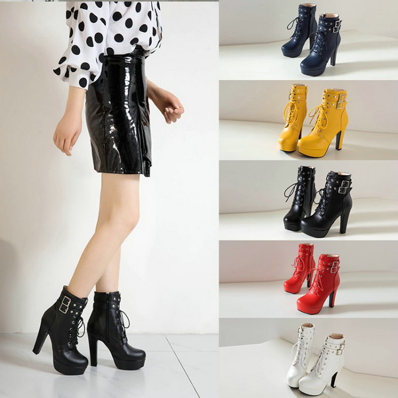 Zimowe ocieplane futrem żółto- – Women Shoes For Big Feet recenzja i cena
