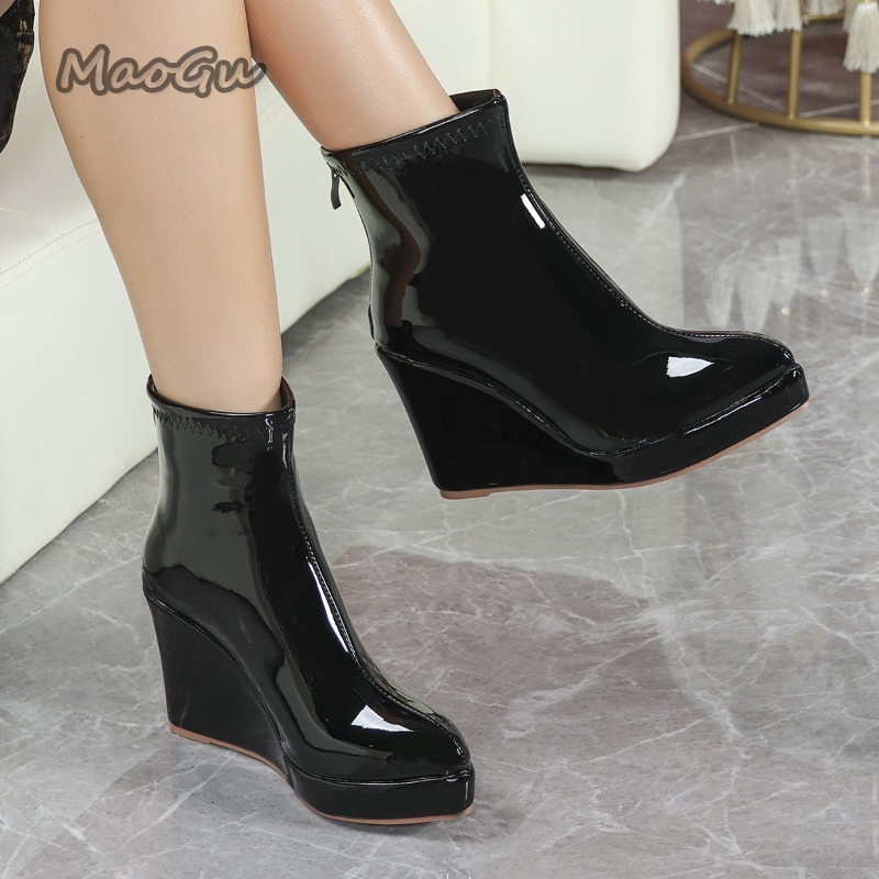 Krótkie botki damskie w stylu  – Women'S Shoes Burgundy recenzja i cena