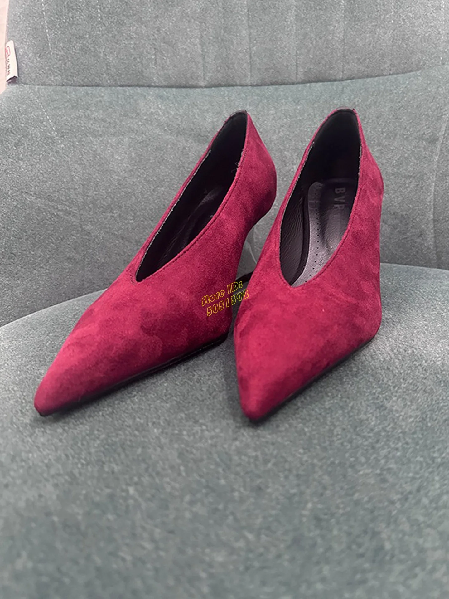 Czerwone zamszowe wsuwane czół – Women'S Shoes Burgundy recenzja i cena