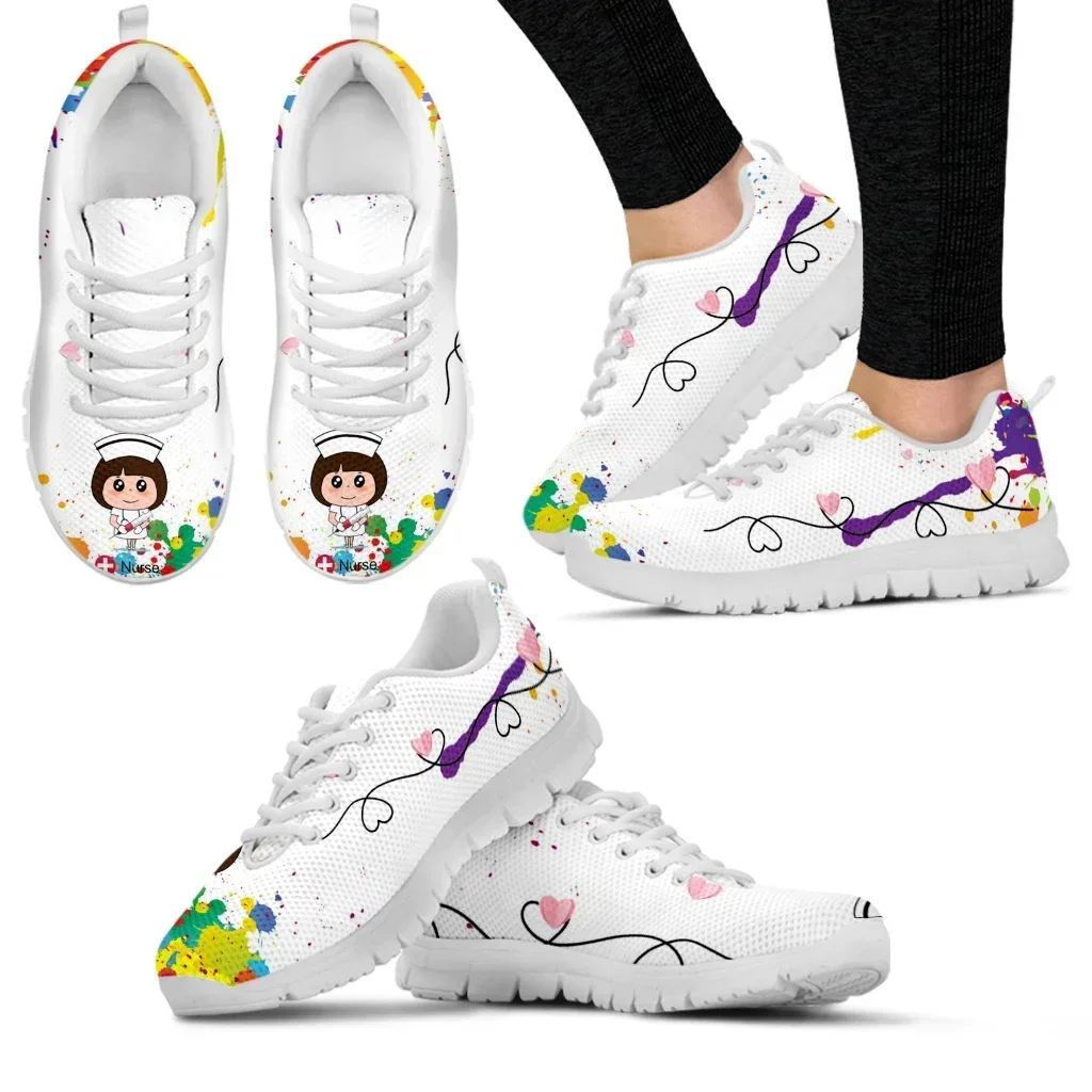 Białe Damskie Trampki z Wzorem – Women'S Shoes Nursing recenzja i cena