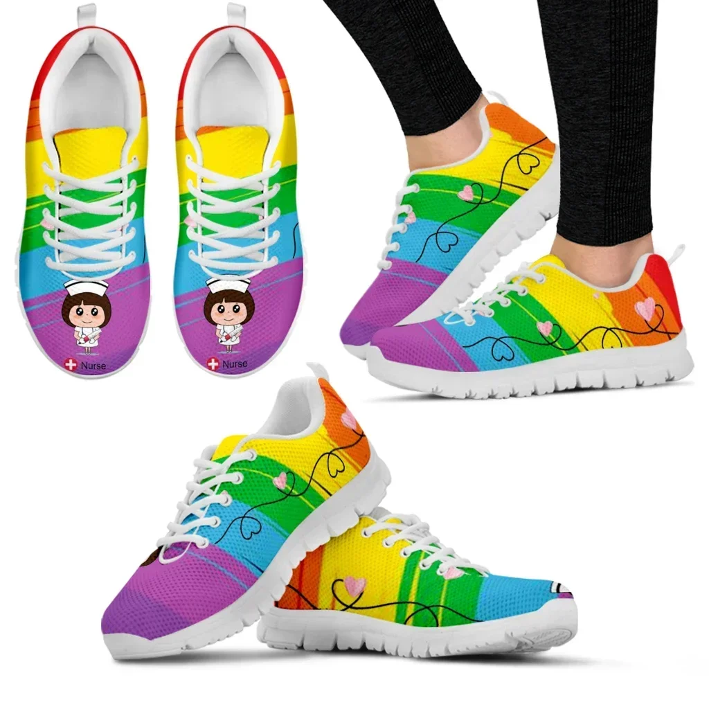 Białe Damskie Trampki z Wzorem – Women'S Shoes Nursing recenzja i cena