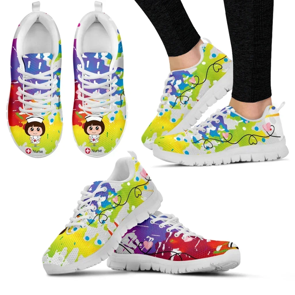 Białe Damskie Trampki z Wzorem – Women'S Shoes Nursing recenzja i cena