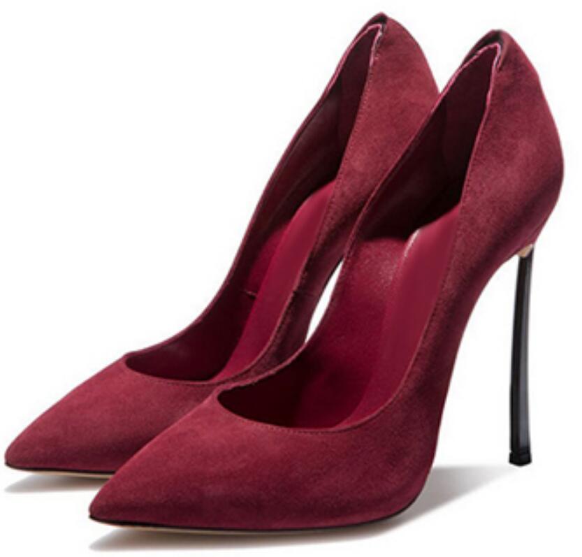 Szpilki damskie z ostrym noski – Women'S Shoes Burgundy recenzja i cena