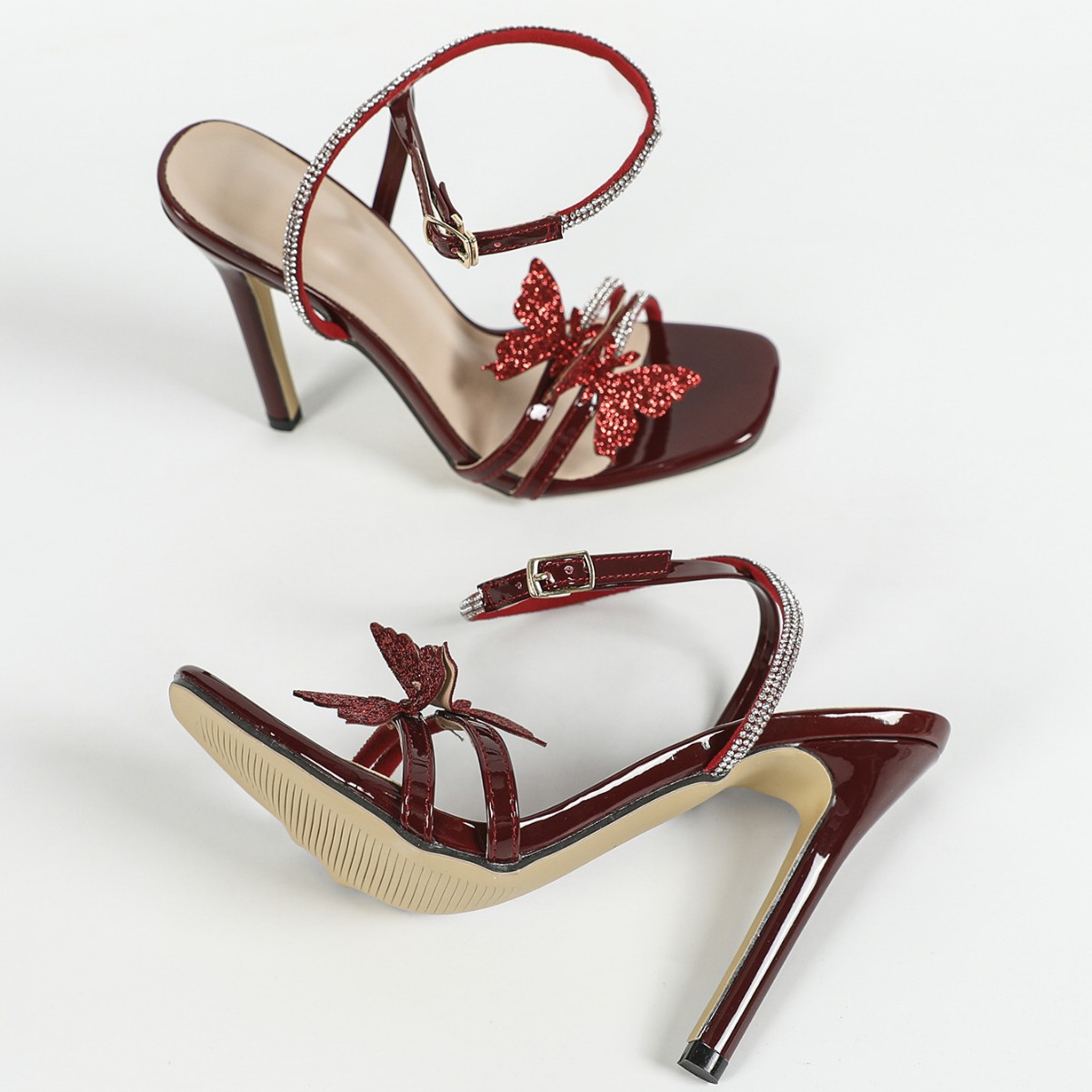 Sandały Damskie Letnie 2025 Di – Women'S Shoes Burgundy recenzja i cena