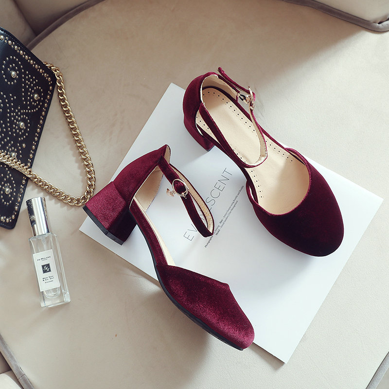 Aksamitne, welurowe, zielono-b – Women'S Shoes Burgundy recenzja i cena